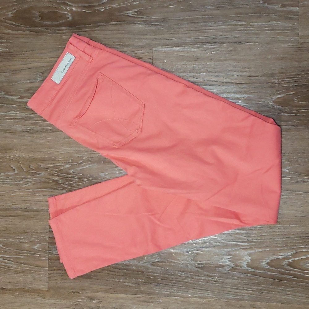 (4) Calvin Klein Jeans Neon Skinny Fit Colored Stretch Jegging
